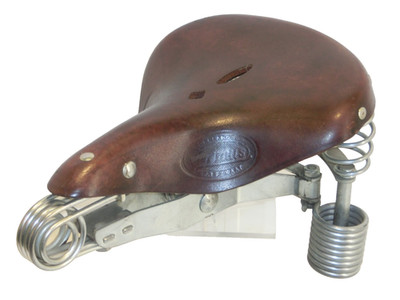 Lepper Primus Holland Fahrradsattel gefederter Leder Fahrrad Sattel Nr. 2