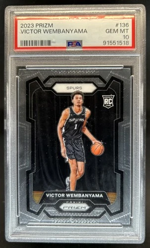 2023-24 Panini Prizm Victor Wembanyama RC Rookie #136 Spurs PSA 10 GEM MINT