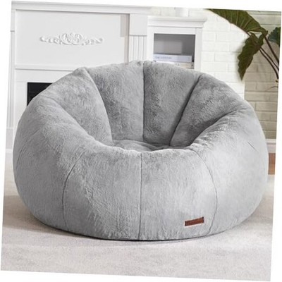 Bean Bag Chairs Large Bean Bag Couch for Adults Stuffed Sofa Oversize Grey