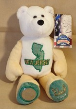 LIMITED TREASURES NEW JERSEY 3rd STATE QUARTER Coin BEAR 9" Plush