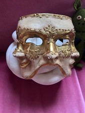 Theatrical 3 face mask, Halloween, theatre, paper mache