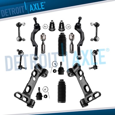 16pc Front Rear Control Arms Suspension for Chevrolet Trailblazer EXT Saab 9-4