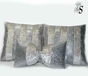 sequin bow pillow
