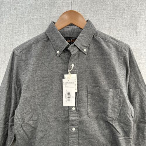 NEW Beams Japan Flannel Shirt Mens Small Gray Long Sleeve Midweight Button Down - Picture 4 of 17