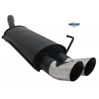 Novus Stahl Sport Auspuff Endschalldämpfer Opel Astra H 2x76 rund DTM Edelstahl