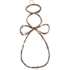 STAR LED Deko Silhouette Engel 15LEDs Fenster Bild warmweiß Timer Batterie