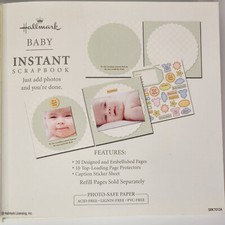 Hallmark Baby Instant Scrapbook Album Keepsake Embellished Photo Sticker Book