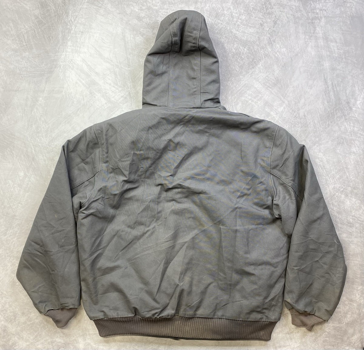 Carhartt J140-GVL Active Jacket Duck Hoodie Gray Quilted