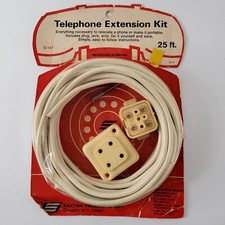 Telephone Extension Kit Vintage 25ft by Saxton Products S-147 Unopened
