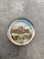 ancien presse papier verre decor rocher de la vierge Biarritz LL france deco
