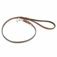 Hundeleine Leder 1M Braun - Lederleine Hund Geflochten KurzfüHrer Leine