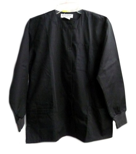 Giacca riscaldante uniforme naturale nera tinta unita girocollo SM unisex nuova - Foto 2 di 7