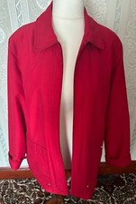 Ewm Pure Classics Red Windbraker/anorack/shower Coat Zip Close, Pockets Size 16