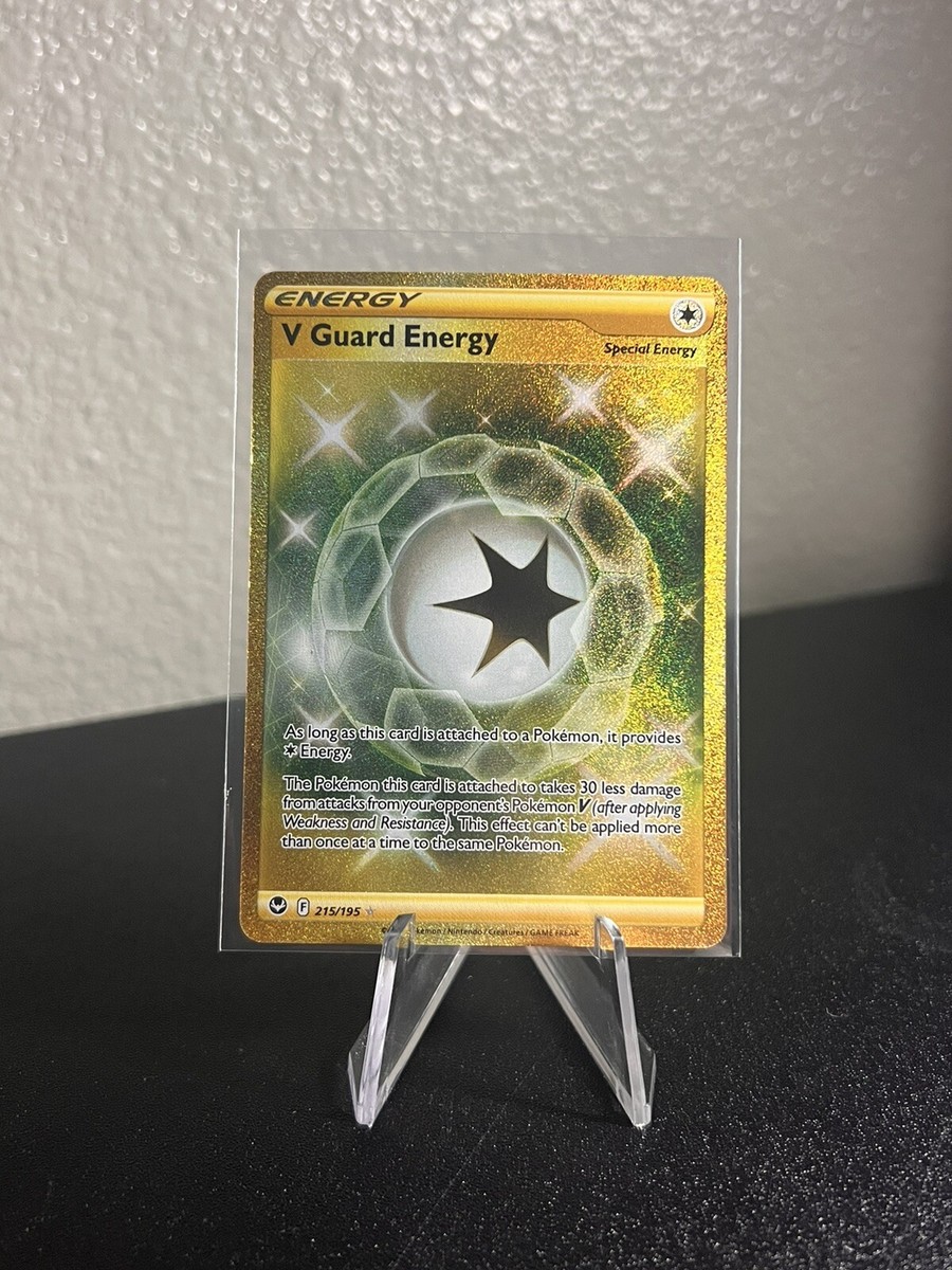 pokemon silver tempest gold cards V Guard Energy - 215/195 Gold Full Art Ultra Rare