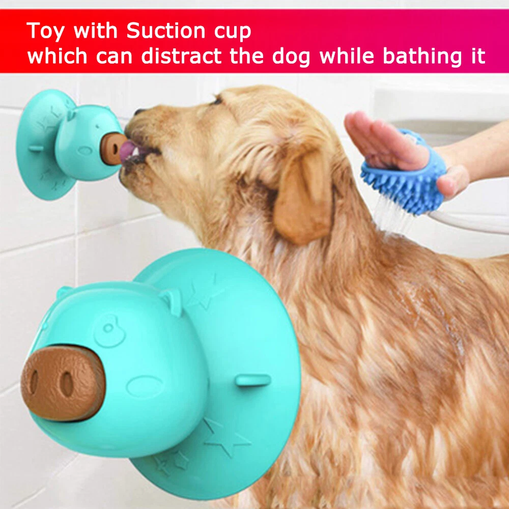 Pet Dog Puppy Chew Toy Dog Lick Molar Toy Dog bite Toy w/Suction Cup Teeth  Clean