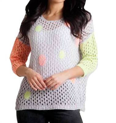 French Kyss bubbles crochet top in Slate Multi