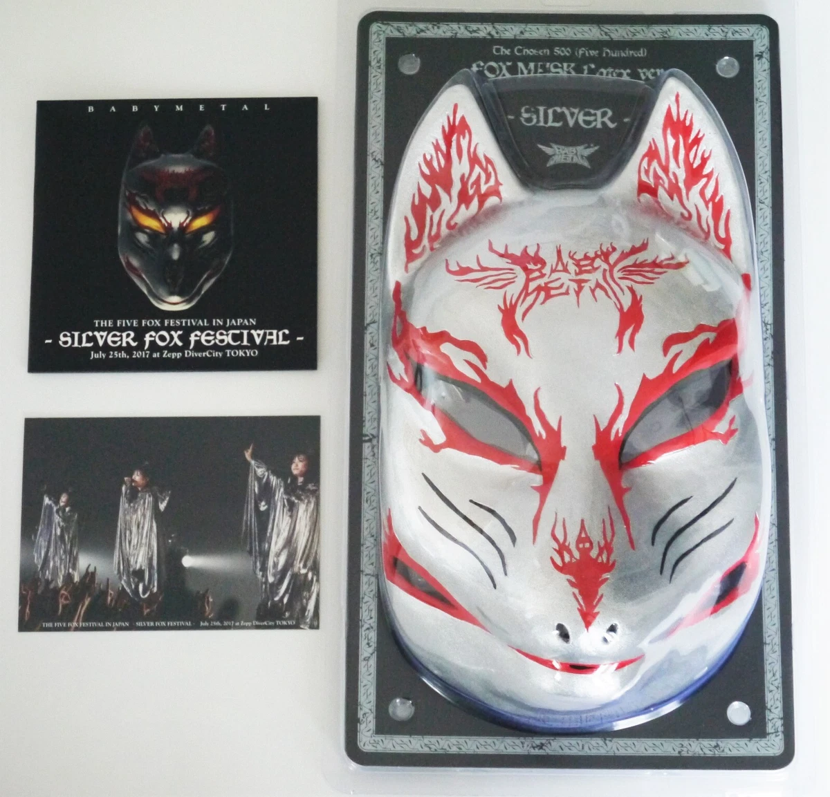 BABYMETAL 5 FOX MASK + 5 DVD Region 0(ALL) + photo The Chosen 500 