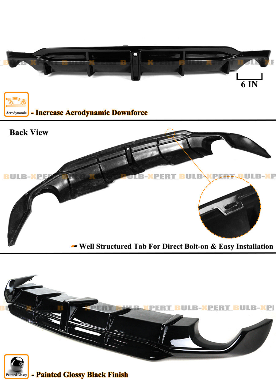 FOR 2023-2026 ACURA INTEGRA DE4 GF BODYKIT GLOSS BLACK LED REAR BUMPER ...