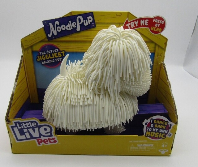 little live pets noodle pup white