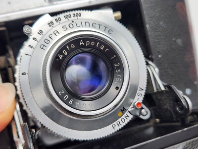 Vintage Agfa Solinette II 35mm Film Folding Camera w/ Apotar 50mm