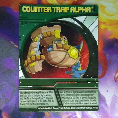 Bakugan Battle Brawlers ''COUNTER TRAP ALPHA''  Ability Card 47/48n BA574 2008