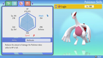 Pokemon Brilliant Diamond Shining Pearl BDSP - Shiny 6IV Max EV Lugia