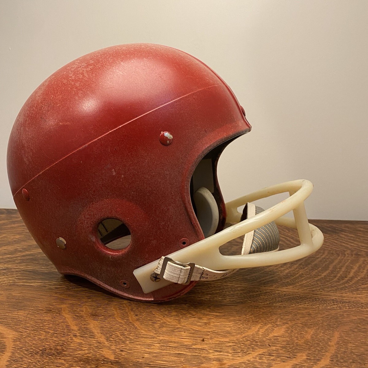 50s.60s Riddell ビンテージ　フットボール ヘルメット　USA Vtg 50/60s Marietta Suspension Football Helmet 7 1/8 w
