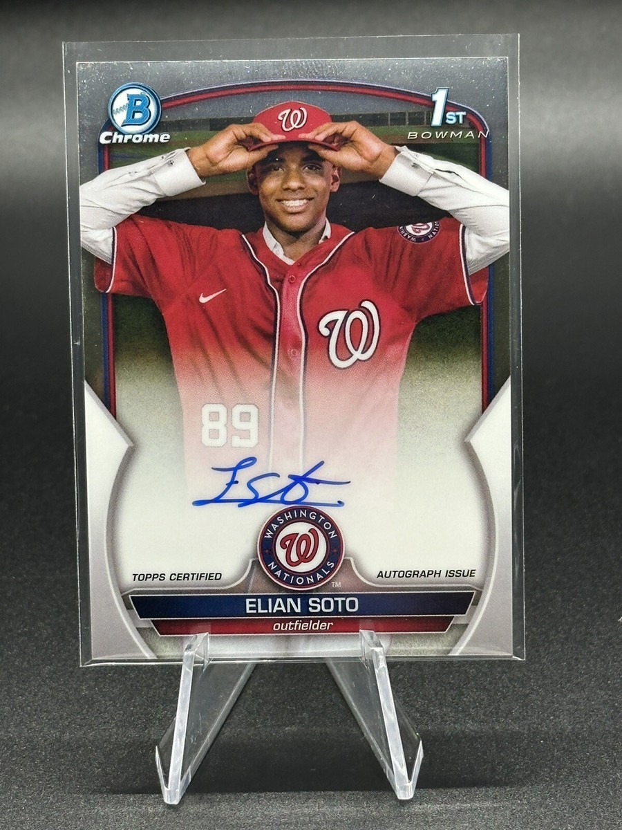 2023 Bowman Chrome Elian Soto Auto 1st #CPA-ES Washington 