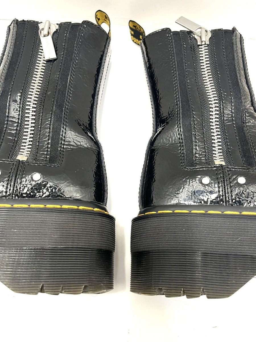 DR. MARTENS 2976 MAX PATENT Black Distressed Patent Chelsea