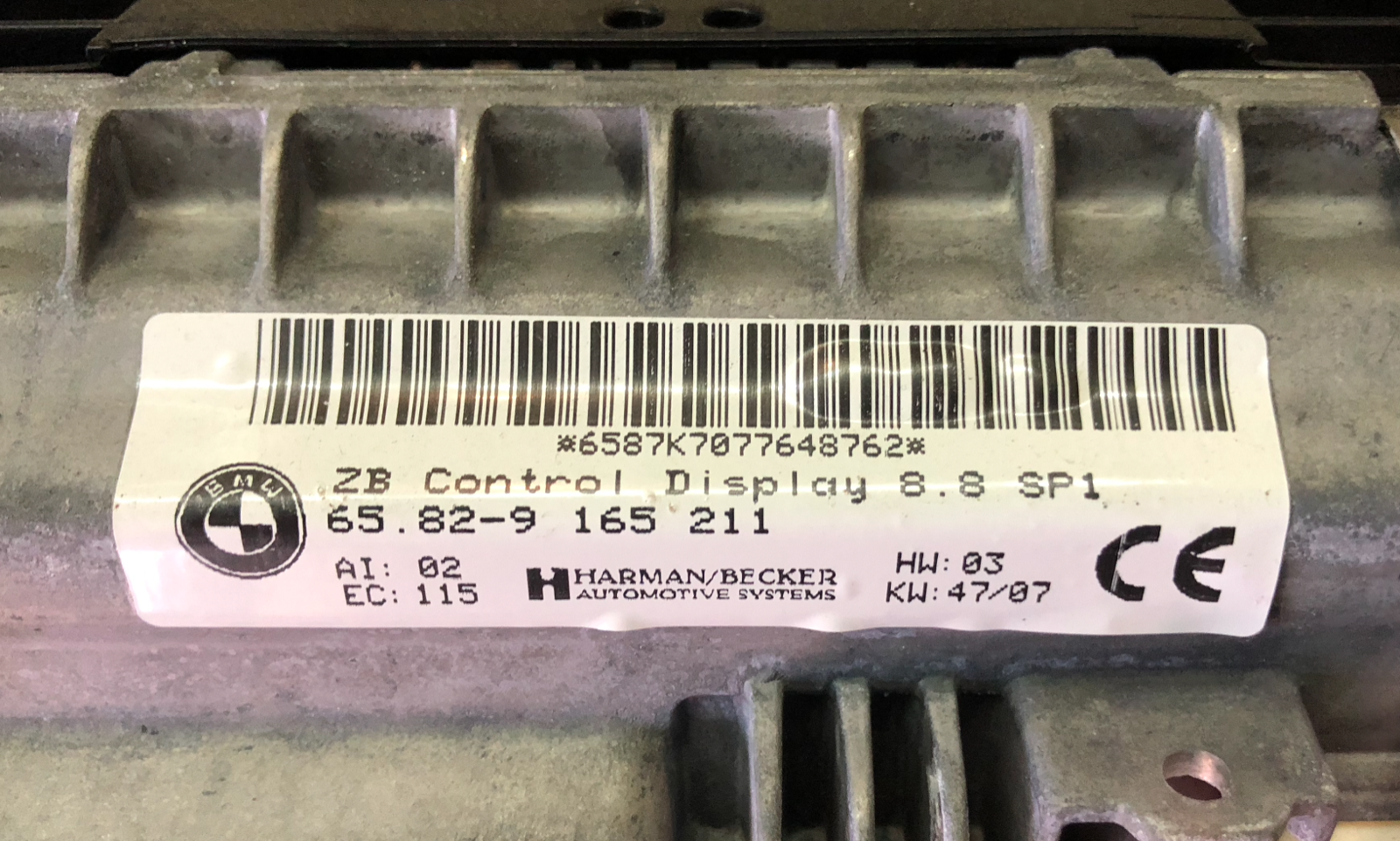 06 07 08 BMW 750i 760i B7 Alpina Dash Display Screen 9165211 OEM  