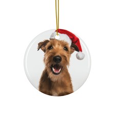 Irish Terrier - Ceramic Christmas Ornament - Printed in USA