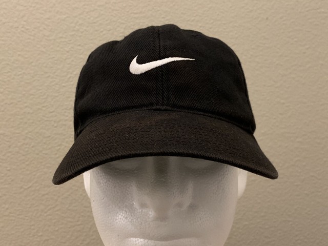 Vintage Nike Swoosh Black Adjustable Snapback Hat Red Tag Taiwan for sale  online | eBay