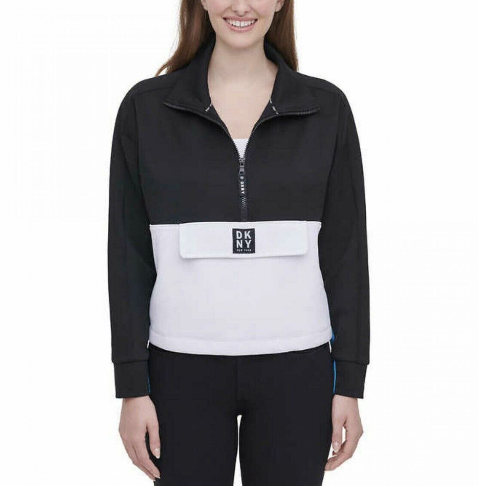 NWT DKNY Sport Women's Colorblock Half 