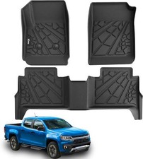 15-22 Chevy Colorado GMC Canyon (Crew Cab) Floor Mats Front Rear Liners TPE All