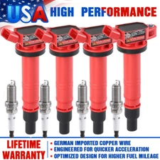 4X Ignition Coil & Iridium Spark Plug Set for 2005-2018 Toyota Tacoma 2.7L UF495