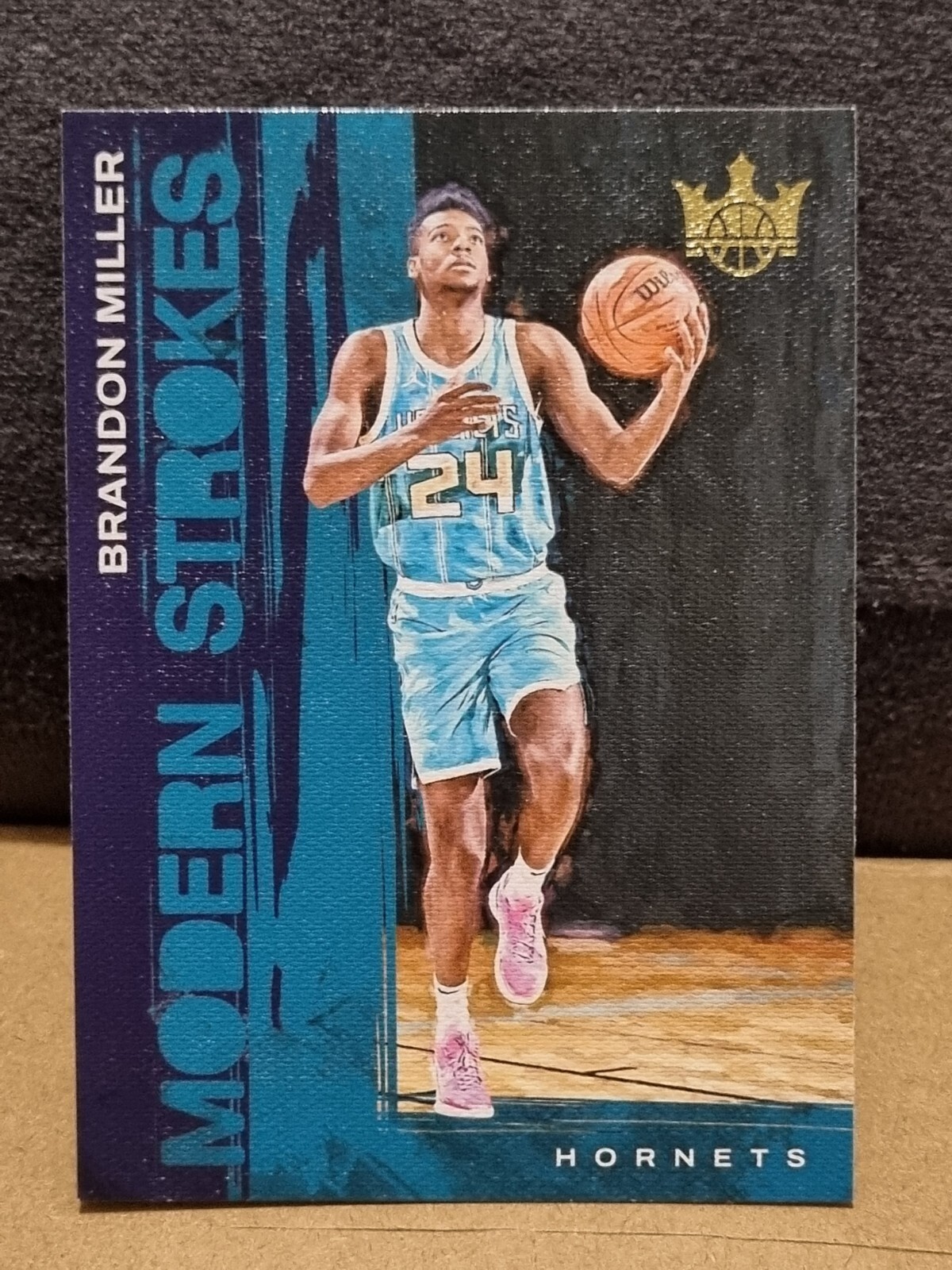 2023-24 Basketball Panini Court Kings Modern Strokes Brandon Miller Hornets #16
