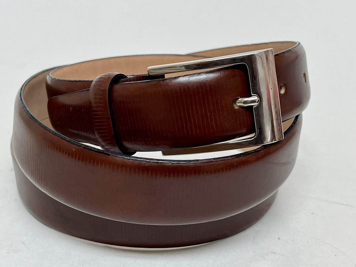 Marco Vidale Burgundy Brown Leather Dress Belt XXL 130 Cm Woman Italy | eBay