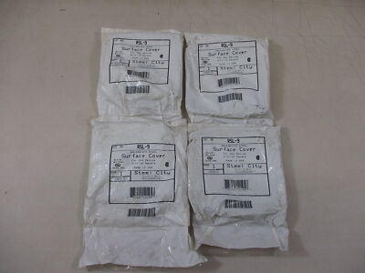 #ad #ad *NEW* LOT OF 4 THOMAS amp; BETTS STEEL CITY RSL 9 GALVANIZED STEEL SURFACE COVER $12.88