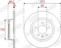 Jurid Bremsscheiben Hinten Ø272 Mm Voll FüR Audi A1 Sportback 8XA 8XF 8X1 8XK