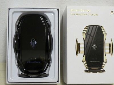 A5 Smart Sensor Car Wireless Charger For Qi-Enabled Smartphones, Black