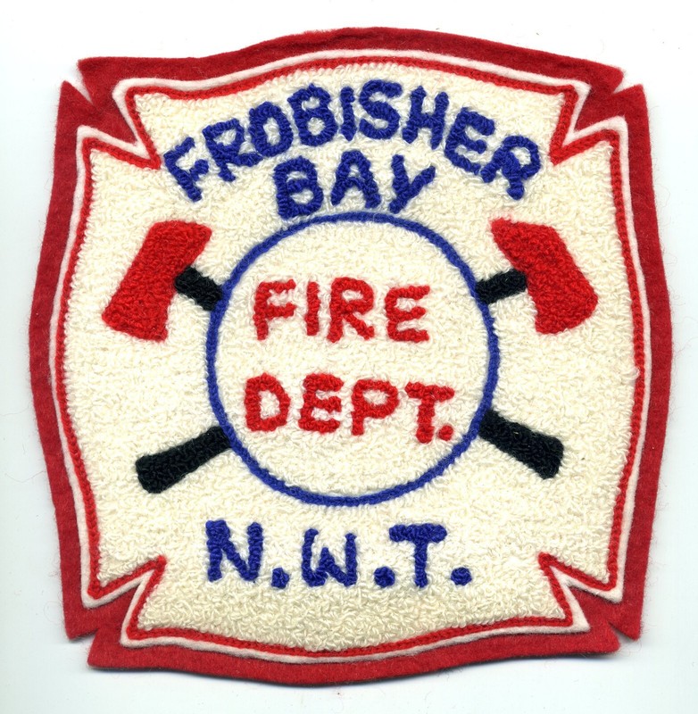 Vintage Frobisher Bay NWT Canada Fire Dept. Patch - Chenille - 6.25"x6.25"