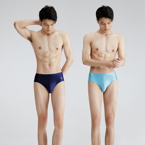 AMORESY Men Smooth Satin Underwear Quick Drying Breathable Briefs Sports Trunks - Picture 3 of 34