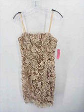 Pre-Owned Adrianna Papell Tan Size 8 Short Strapless Dress
