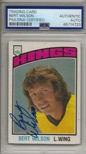 ~1976-77 O-Pee-Chee #378 SIGNED Nicely by BERT WILSON Kings PSA/DNA~