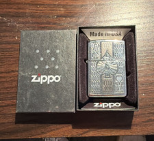 Zippo Made in USA Collectible Lighter w/ Box Ace of Spades Playing Card Design