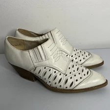 Stefano International Vintage 80s Woven Leather Cowboy Boots Shoes Size 7.5