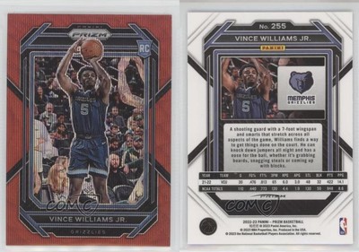 2022-23 Panini Prizm Ruby Wave Prizm Vince Williams Jr #255 Rookie RC