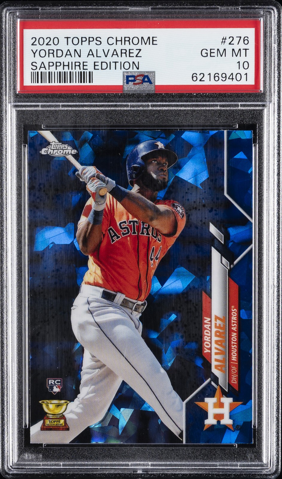 2020 TOPPS CHROME SAPPHIRE EDITION #276 YORDAN ALVAREZ ROOKIE RC PSA 10