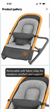 Maxi-Cosi Infant Baby Bouncer Seat, Gray/Black, Removable Newborn Insert