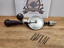 Vintage Stanley Hand Drill No. 624a Egg Beater Crank Woriginal Drill Bits Usa